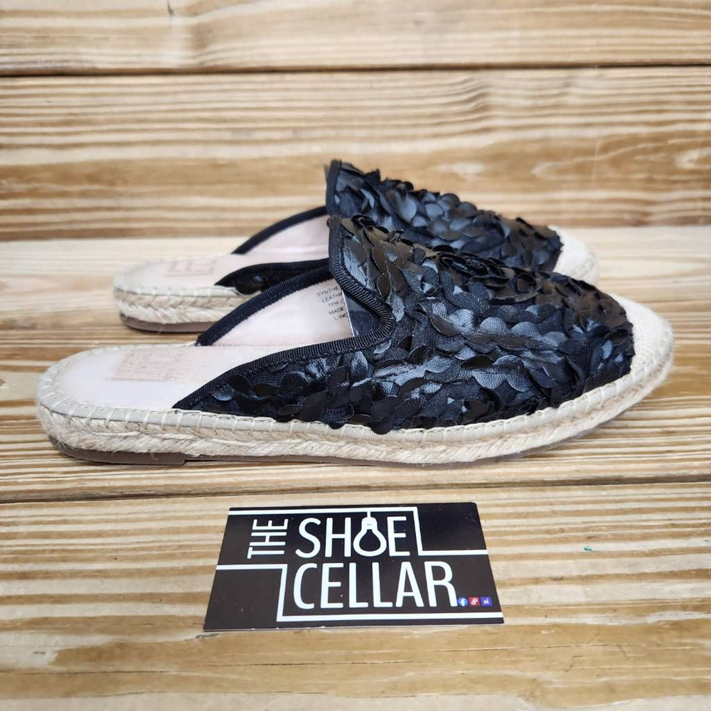 LFL By Lust For Life Womens L-Indie Espadrille Flat Shoes Black Slip On 8 M